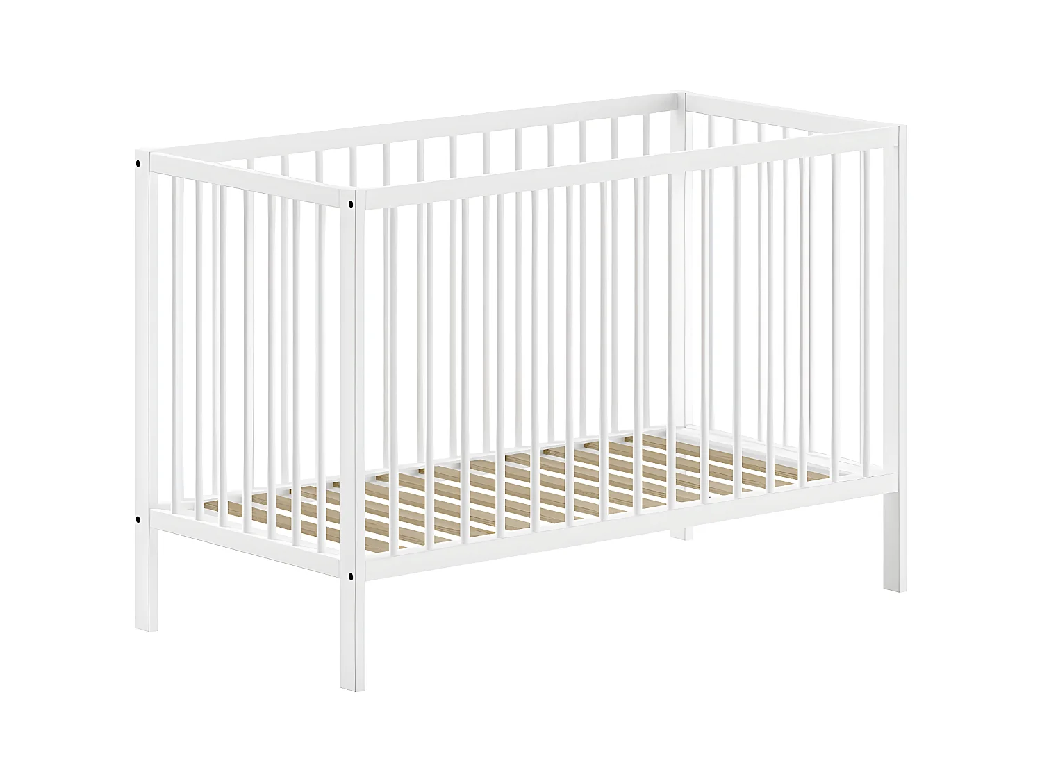 Lit bébé 60x120 sommier inclus Meryl Blanc