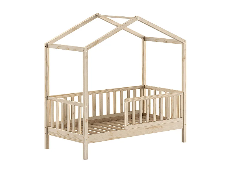 Lit cabane 70x140 sommier inclus Dallas Bois