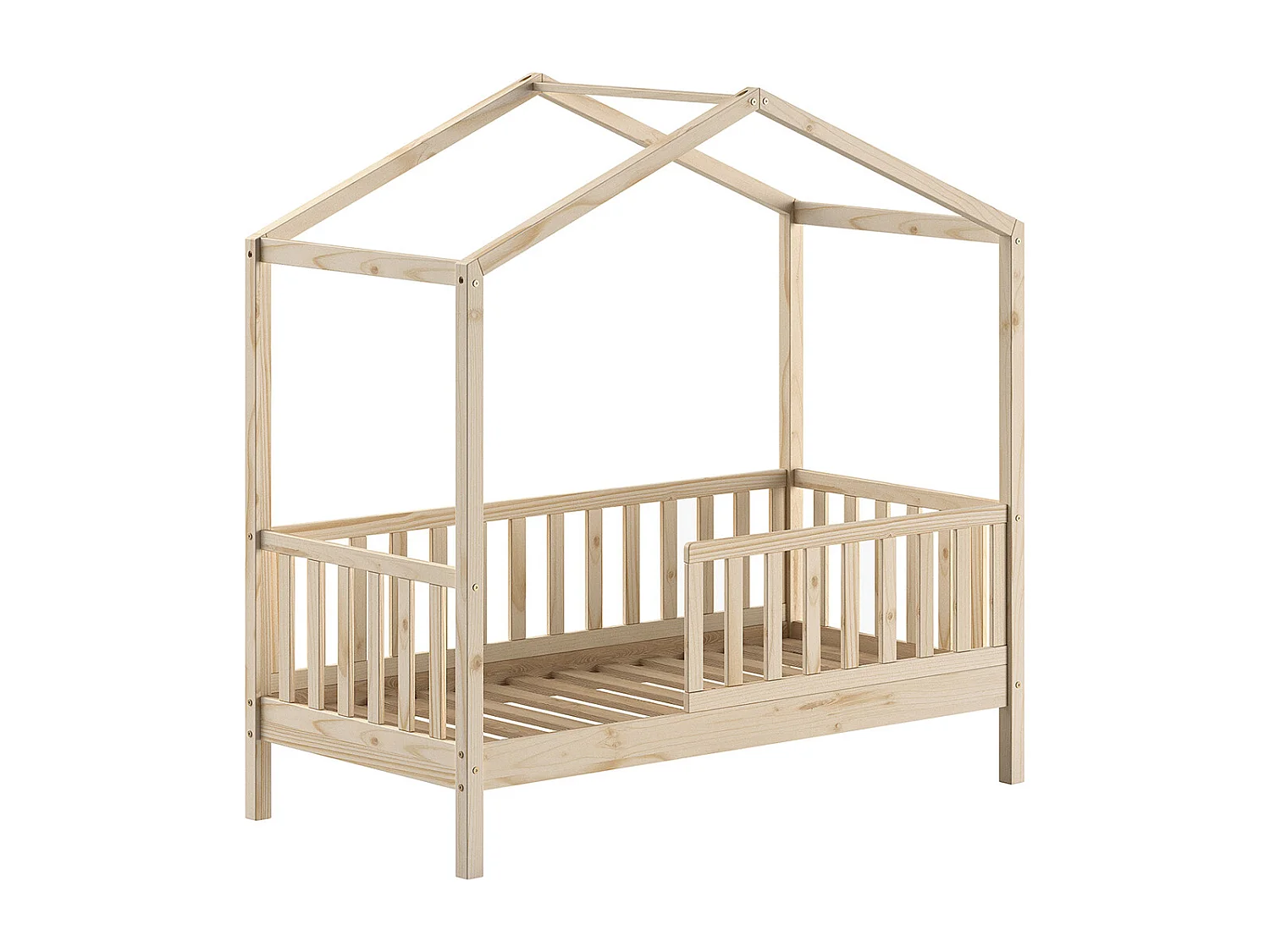 Lit cabane 70x140 sommier inclus Dallas Bois