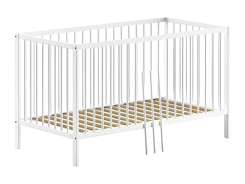 Lit évolutif 70x140 sommier inclus Meryl Blanc