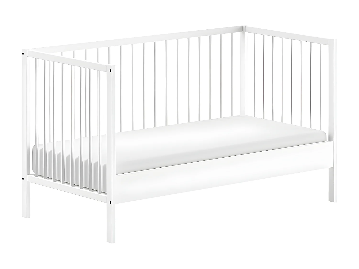 Lit évolutif 70x140 sommier inclus Meryl Blanc