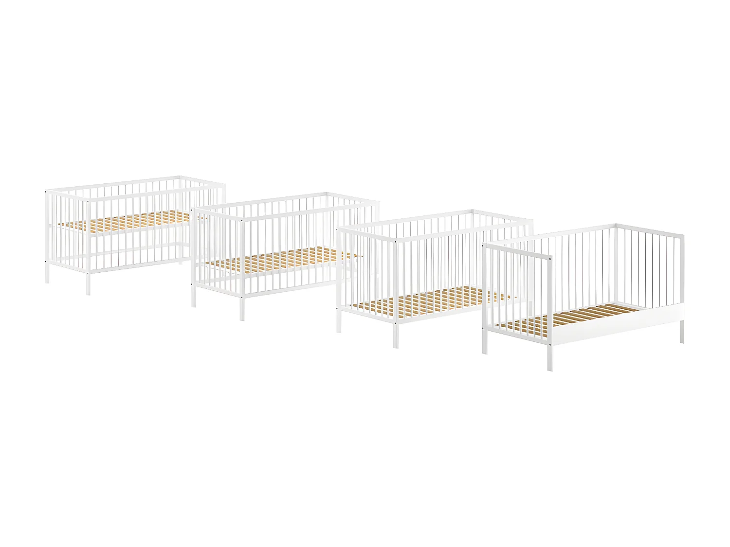 Lit évolutif 70x140 sommier inclus Meryl Blanc