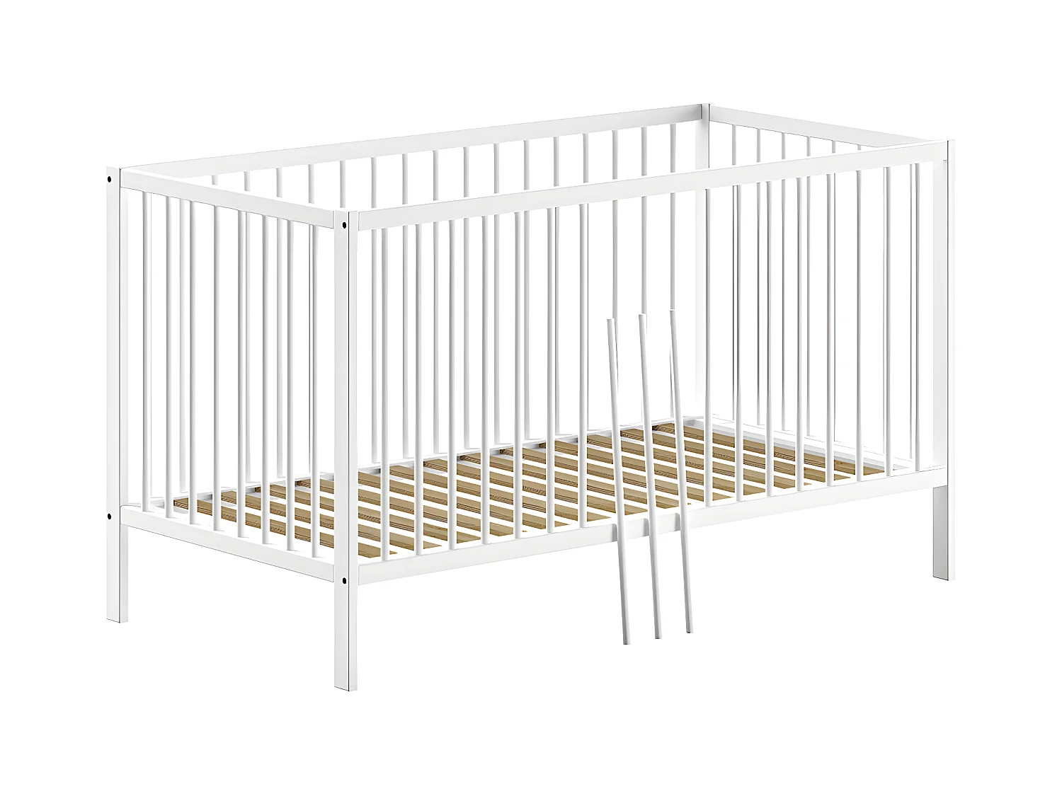 Lit évolutif 70x140 sommier inclus Meryl Blanc