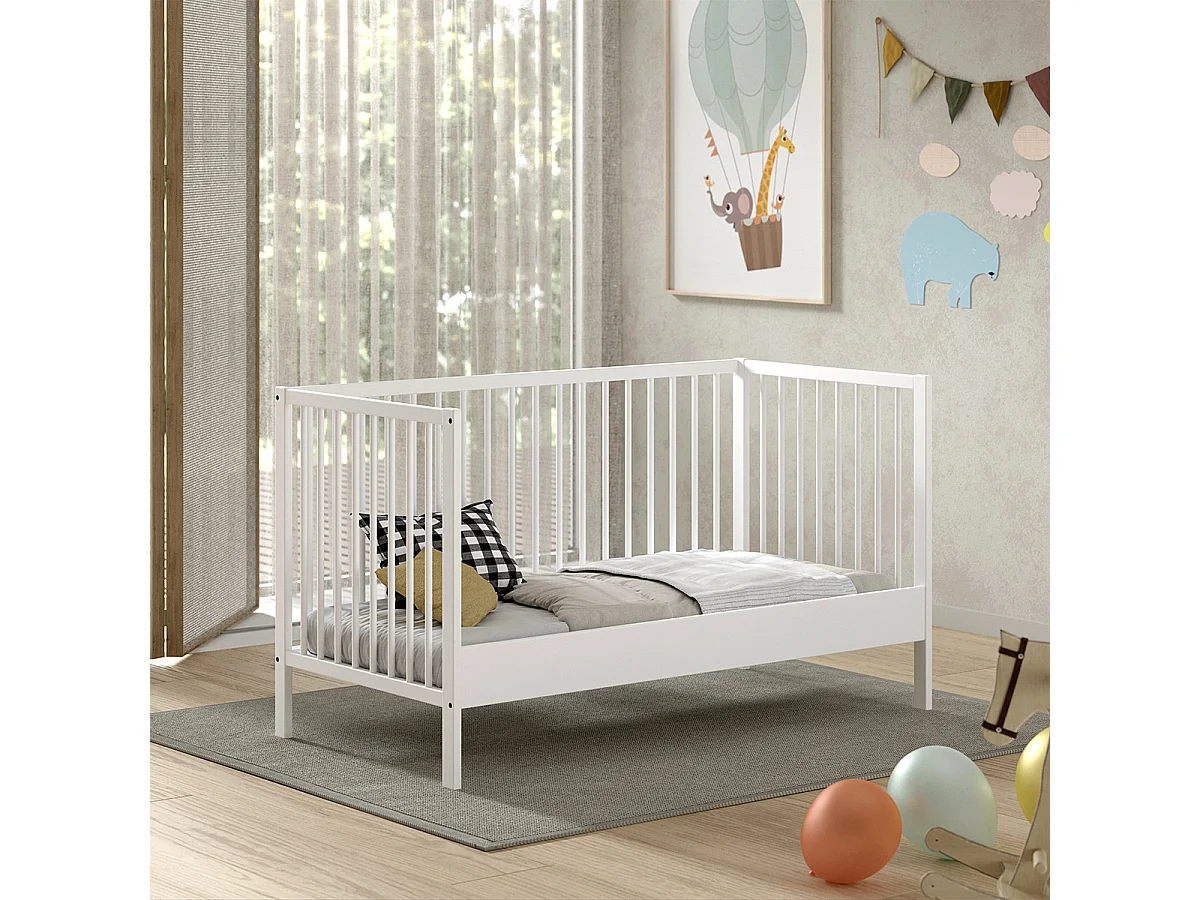 Lit évolutif 70x140 sommier inclus Meryl Blanc