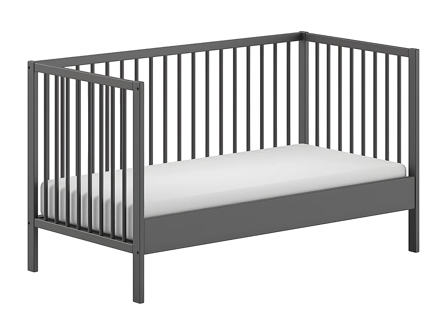 Lit évolutif 70x140 sommier inclus Meryl Anthracite