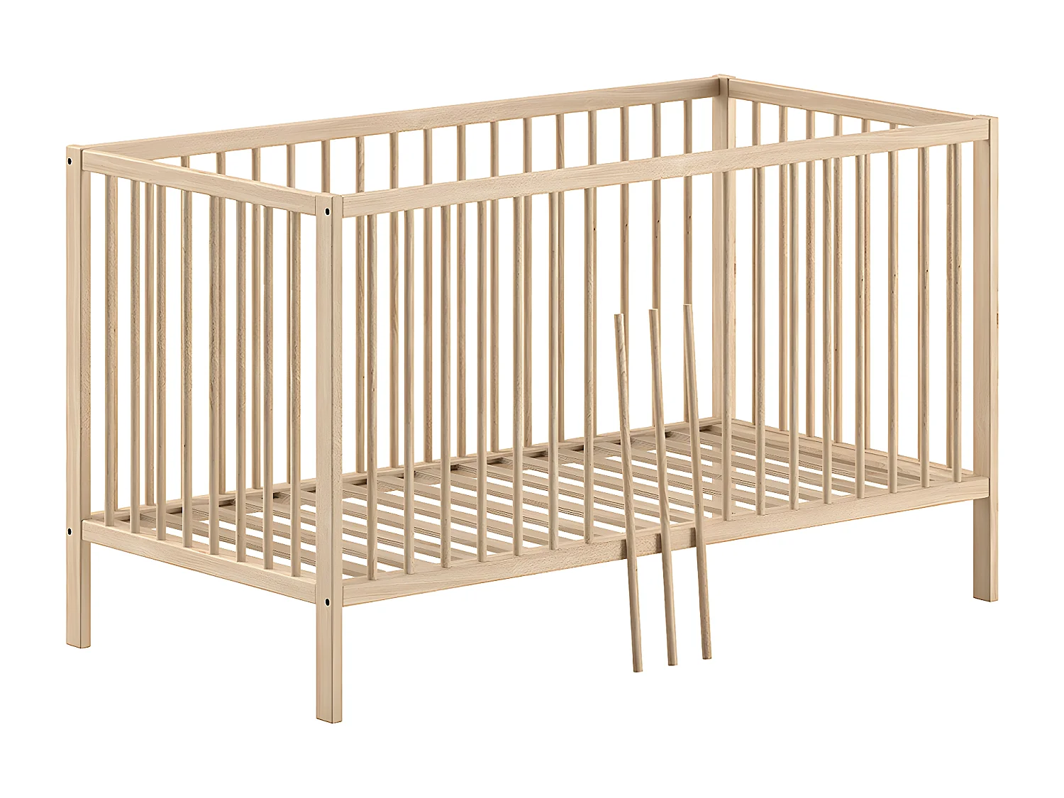 Lit évolutif 70x140 sommier inclus Meryl Bois