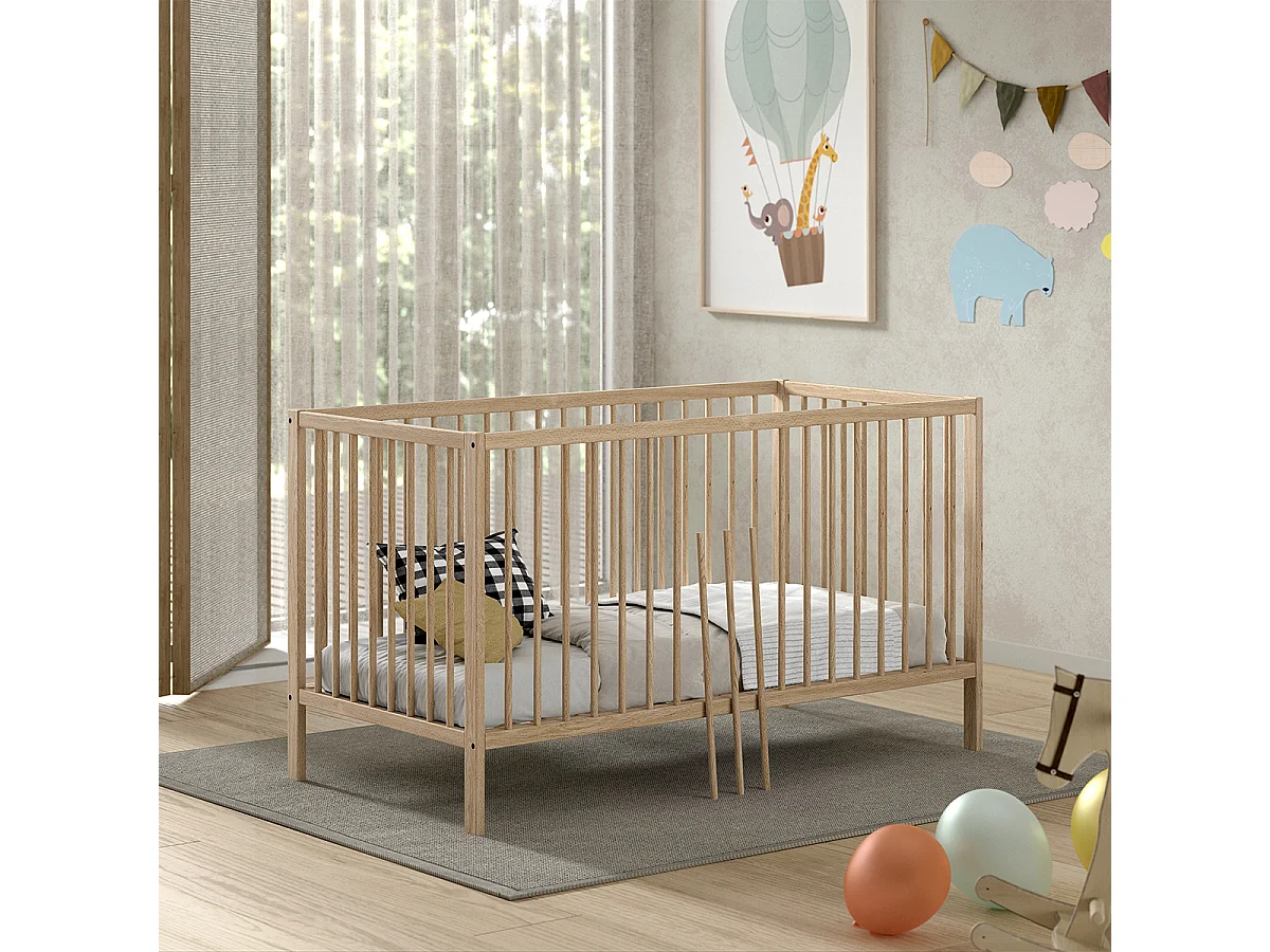 Lit évolutif 70x140 sommier inclus Meryl Bois