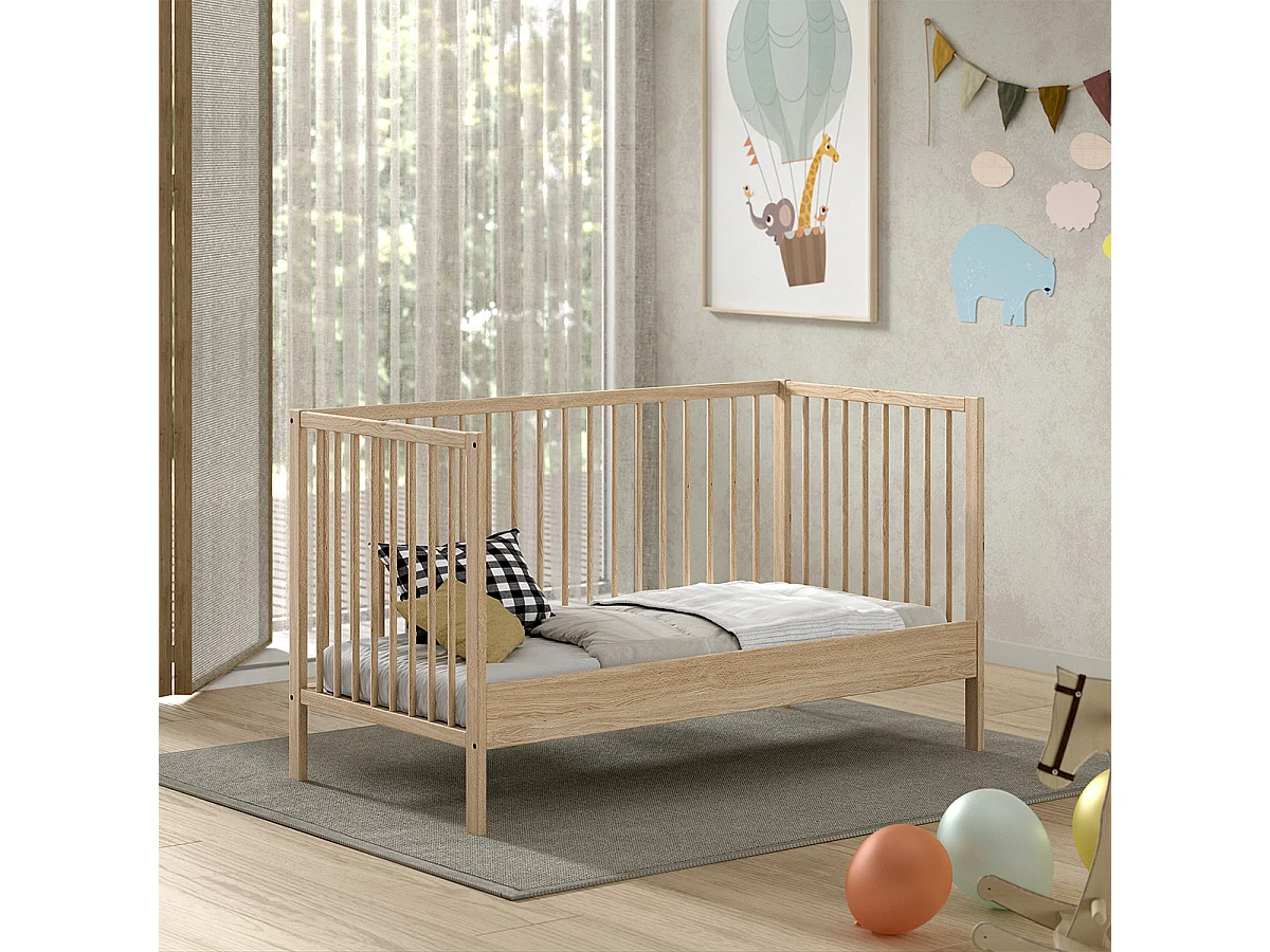 Lit évolutif 70x140 sommier inclus Meryl Bois