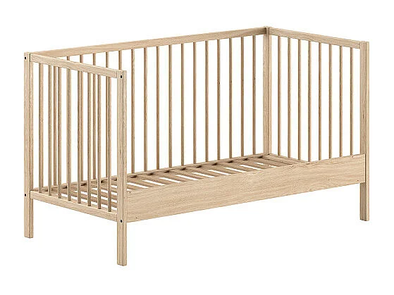 Lit Bébé à Barreaux "Dino" 70x140cm Naturel
