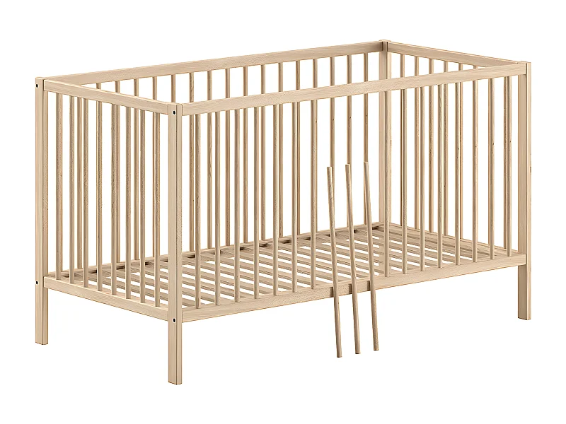 Lit évolutif 70x140 sommier inclus Meryl Bois