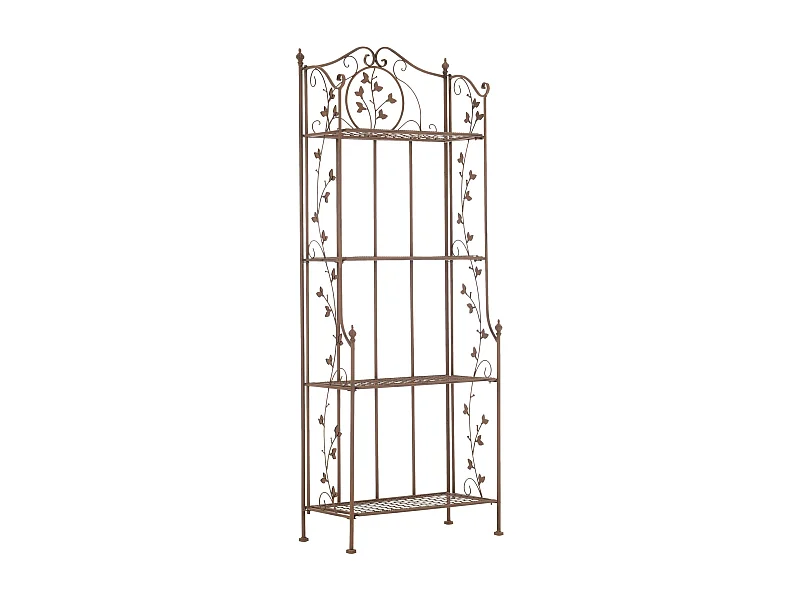 Étagères sur pied - Métal - 60 x 33 x 158cm - Marron antique - Arona