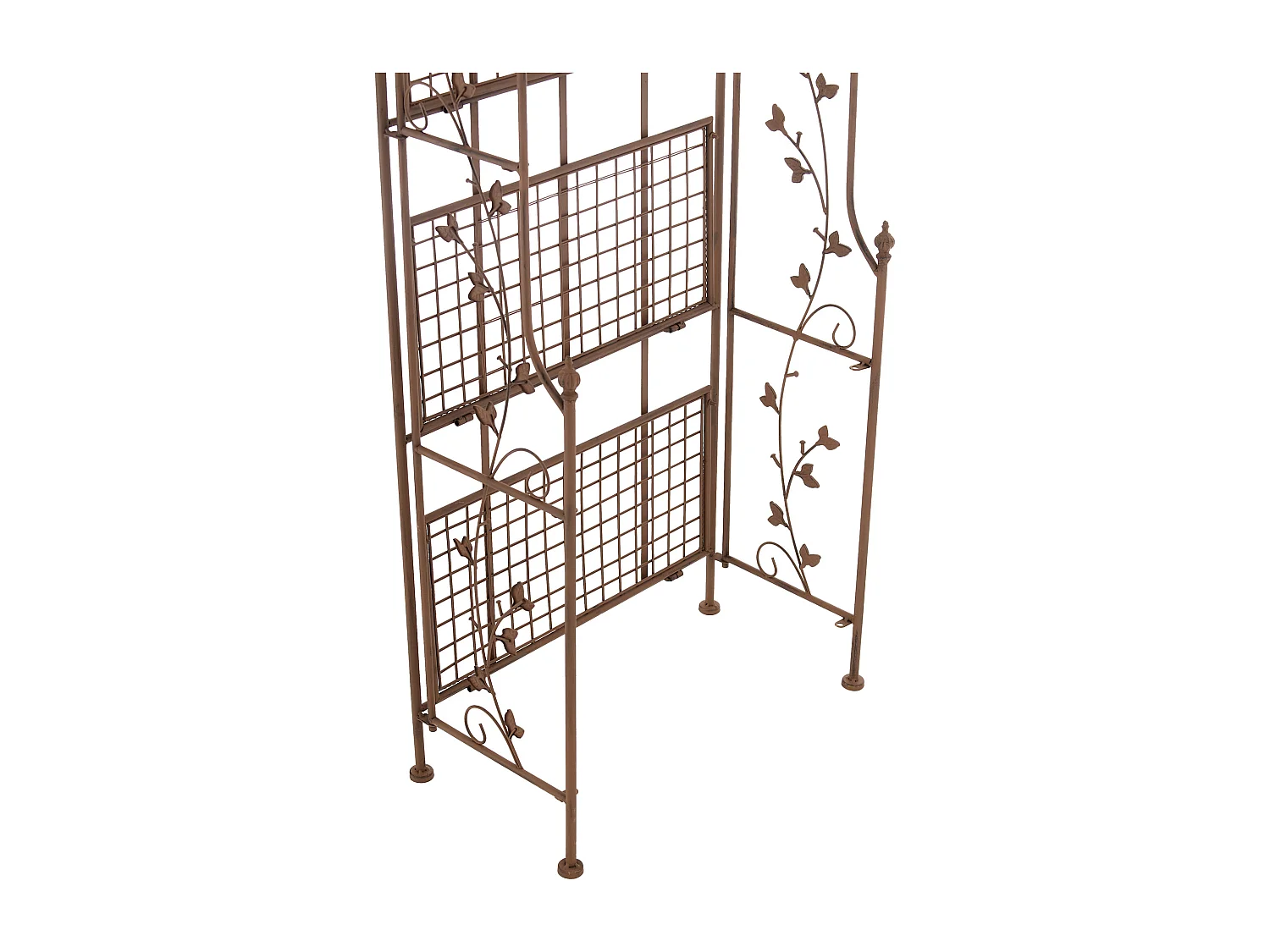 Étagères sur pied - Métal - 60 x 33 x 158cm - Marron antique - Arona