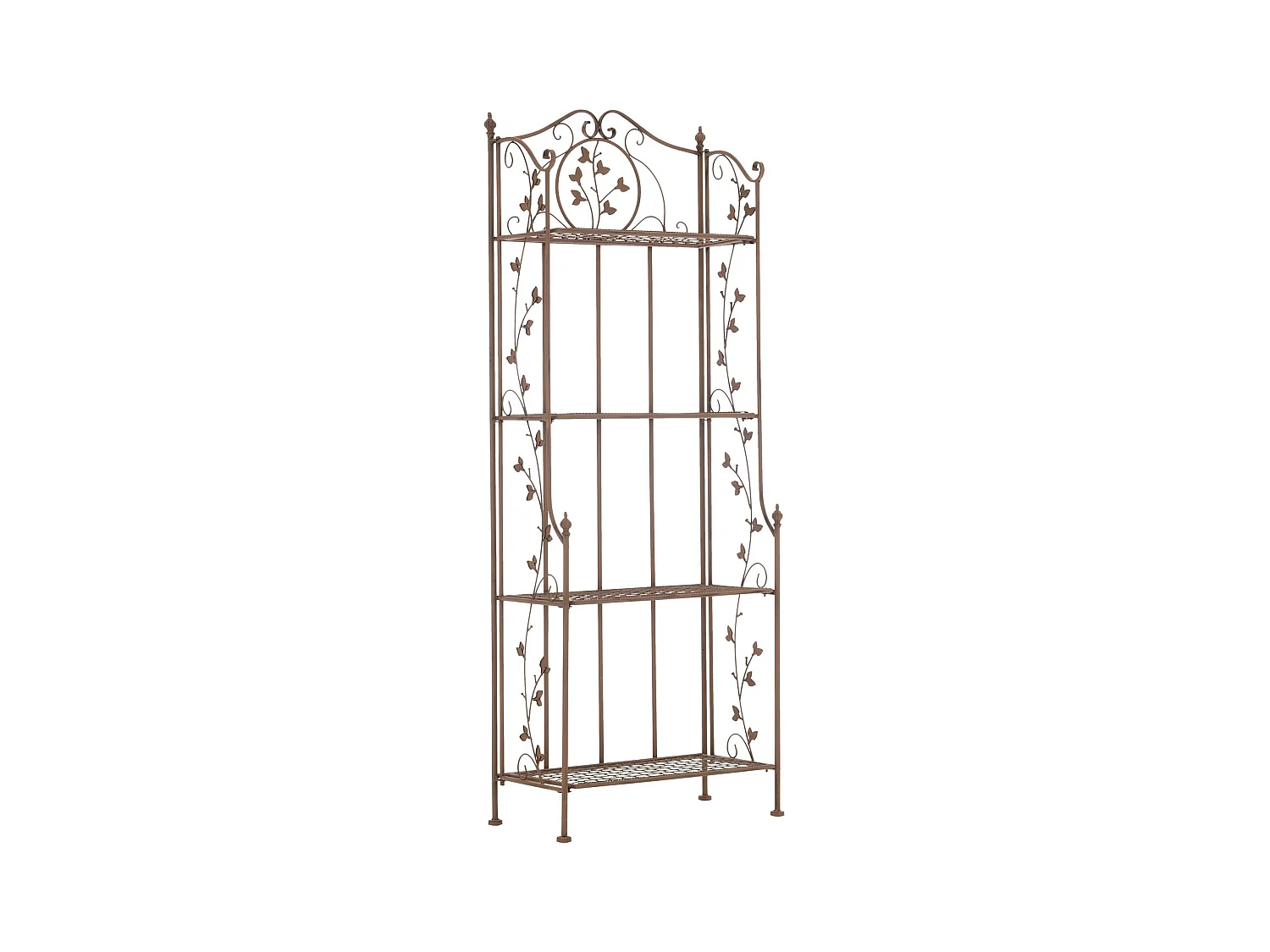 Staande plank - Metalen - 60 x 33 x 158cm - antiek bruin - Arona