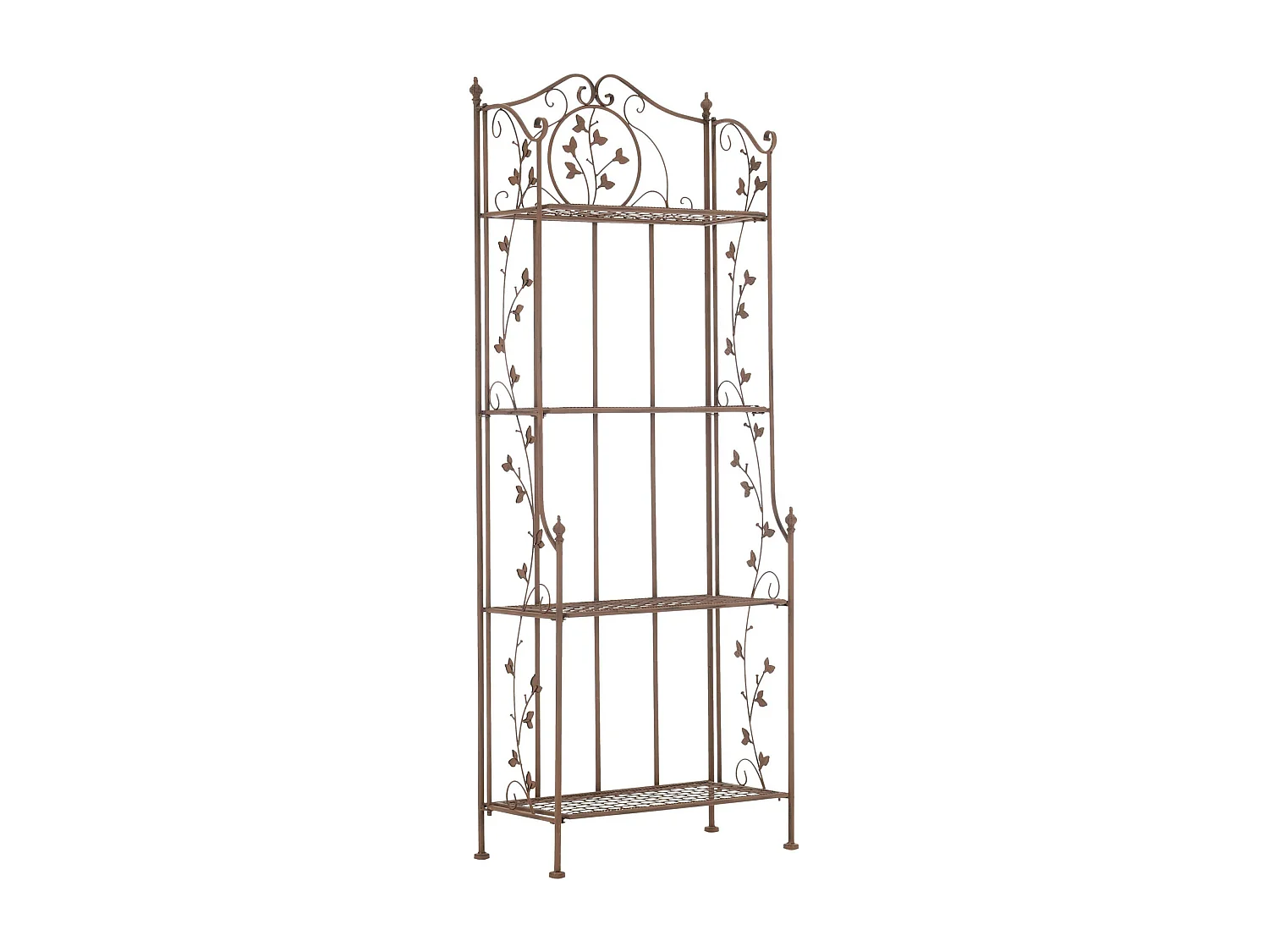 Étagères sur pied - Métal - 60 x 33 x 158cm - Marron antique - Arona