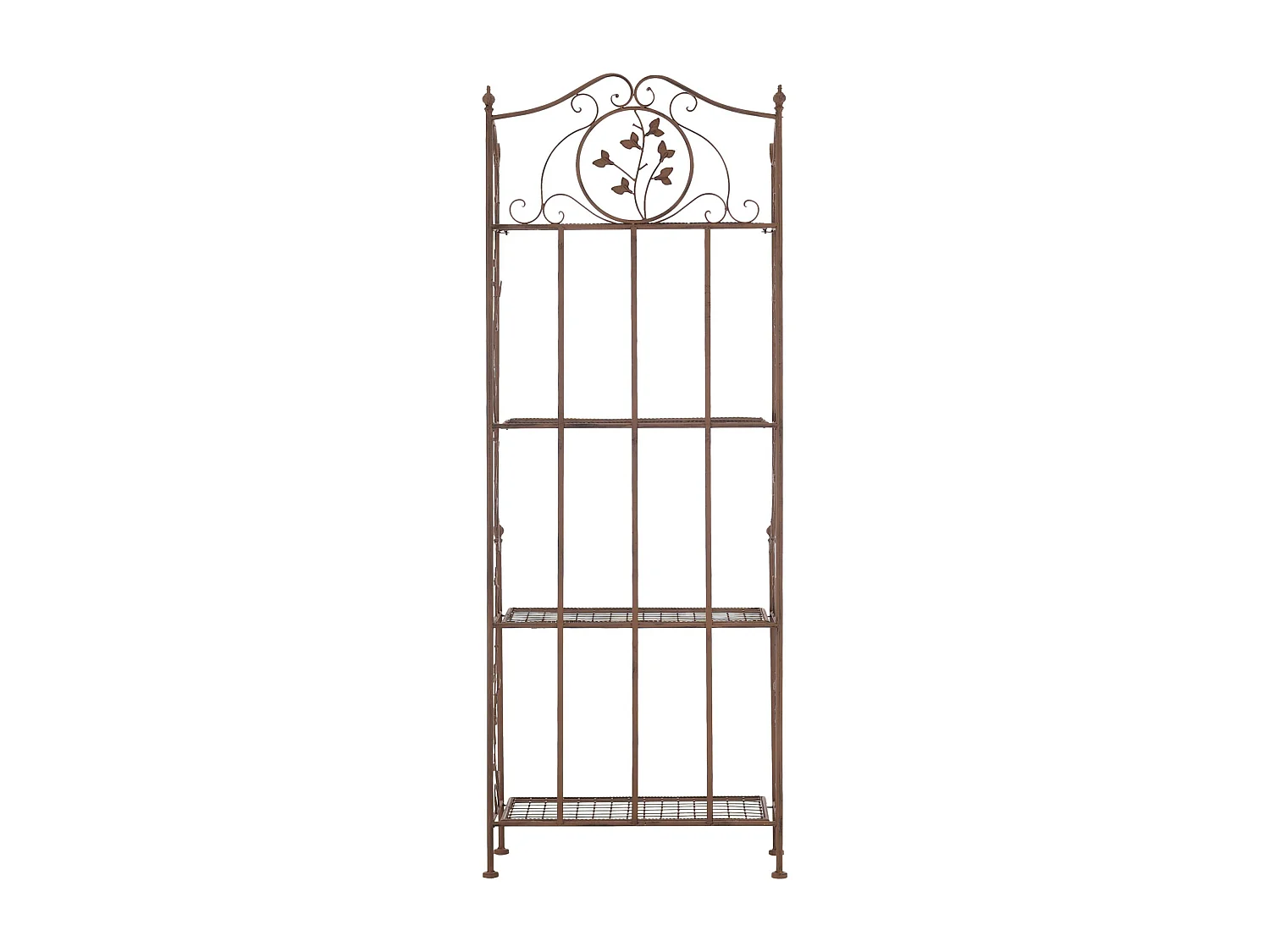 Étagères sur pied - Métal - 60 x 33 x 158cm - Marron antique - Arona