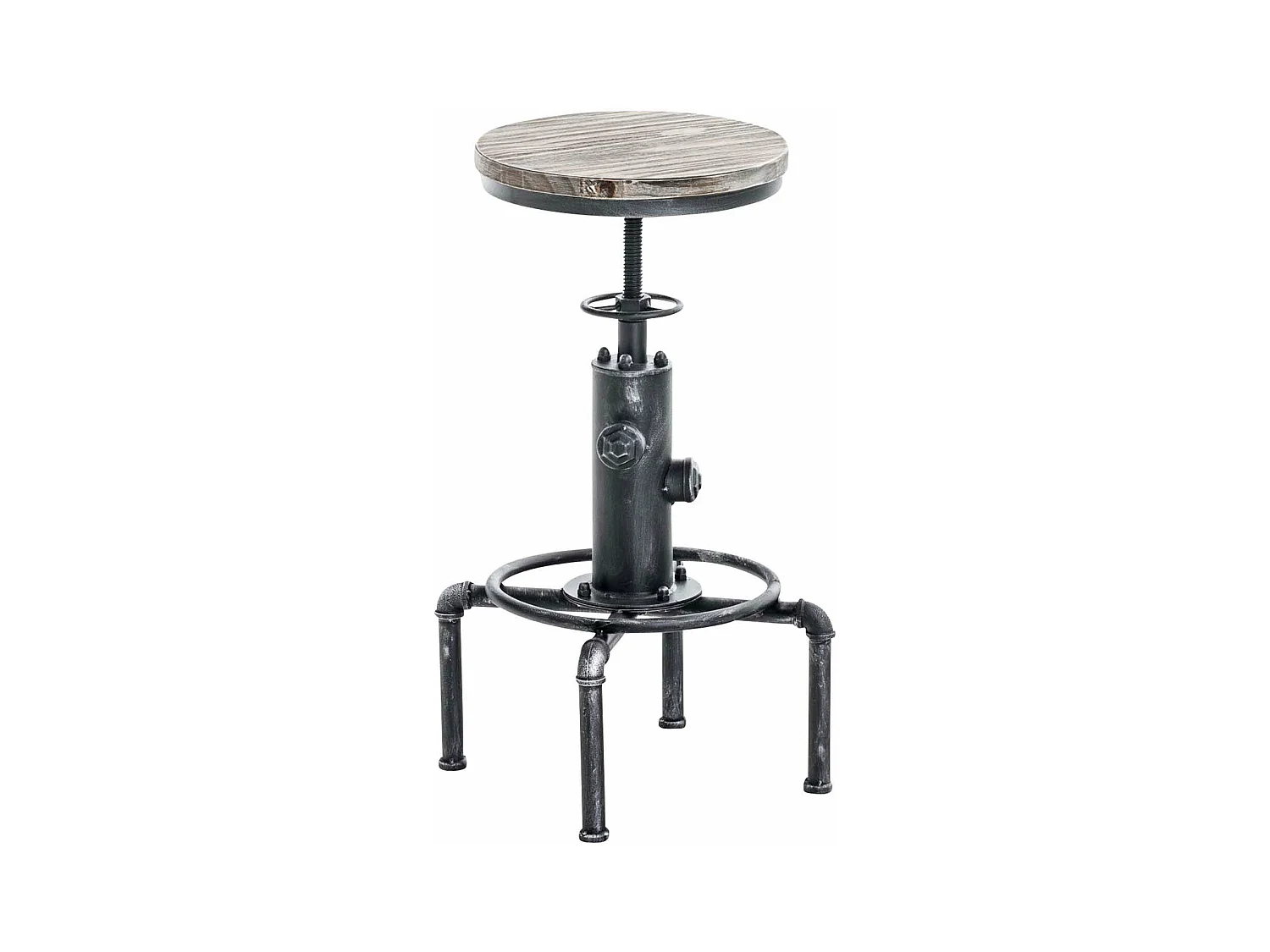 Tabouret de bar style métal argenté 33 x 33 x 59 cm 10_0000850