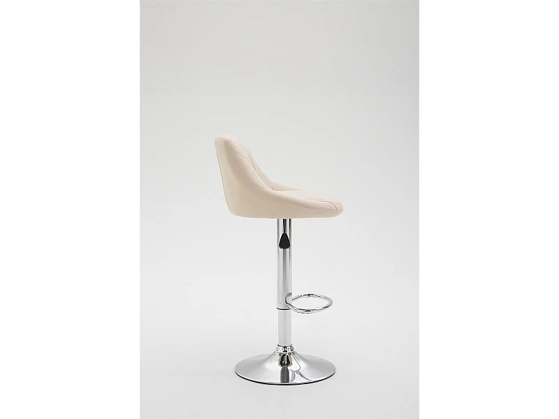 2x Tabourets de bar crème 46 x 49 x 104 cm TDB10079