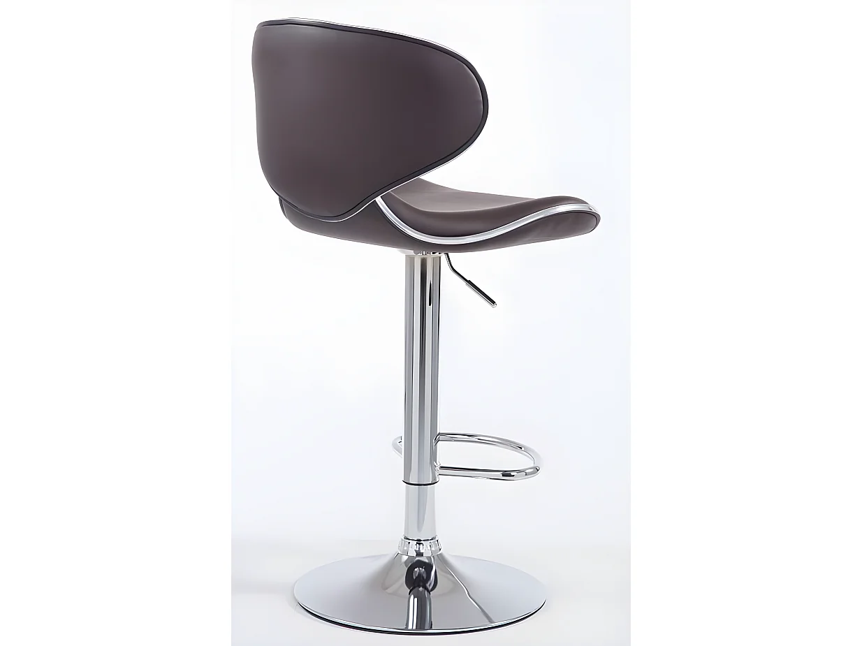 Tabouret de bar chaise métal marron TDB10125