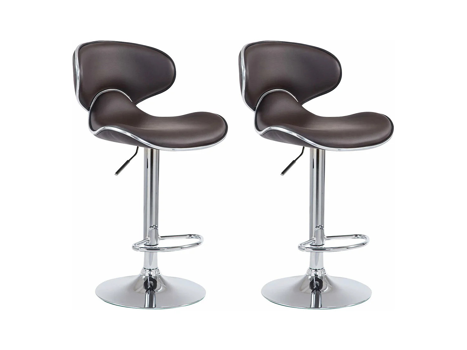 Tabouret de bar chaise métal marron TDB10125