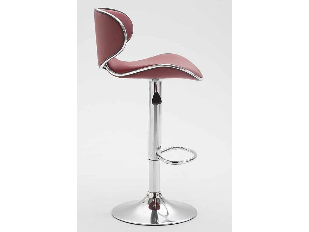 Tabouret de bar chaise métal bordeaux 46 x 49 x 108 cm TDB10132