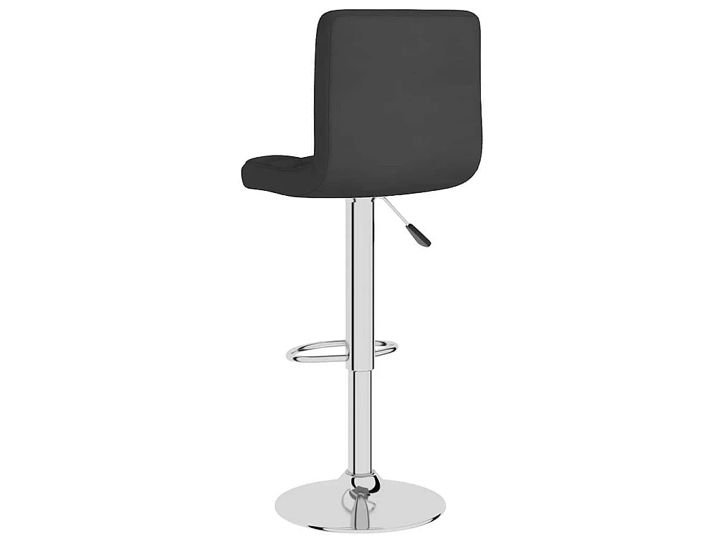 Tabourets de bar lot de 2 noir tissu