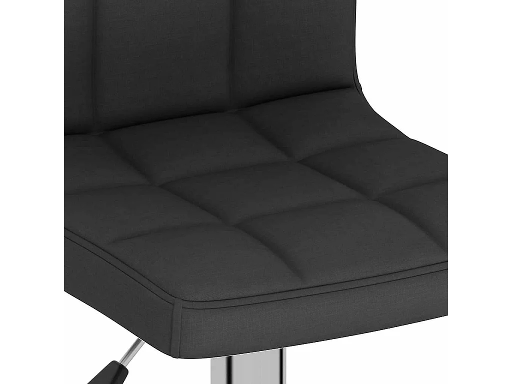 Tabourets de bar lot de 2 noir tissu