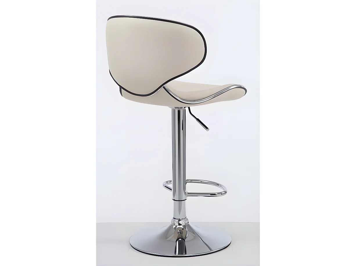 Tabouret de bar chaise métal crème TDB10124