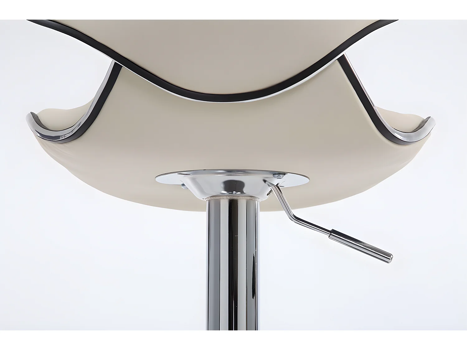 Tabouret de bar chaise métal crème TDB10124