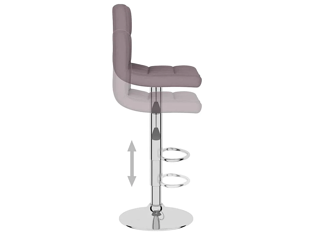 Barhocker 2 Stk. Taupe Stoff