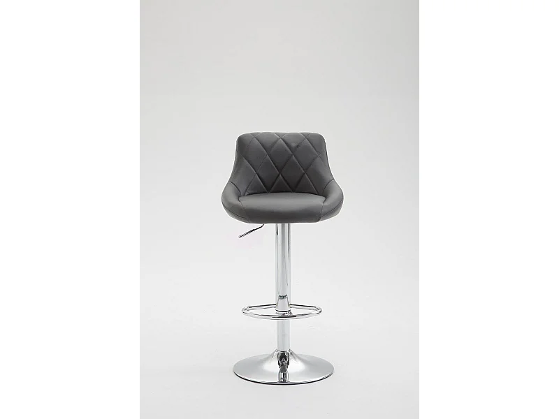 2x Tabourets de bar grise 46 x 49 x 104 cm TDB10080