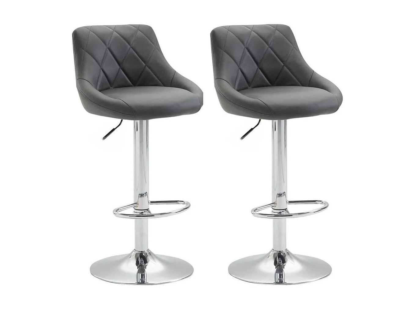 2x Tabourets de bar grise TDB10080