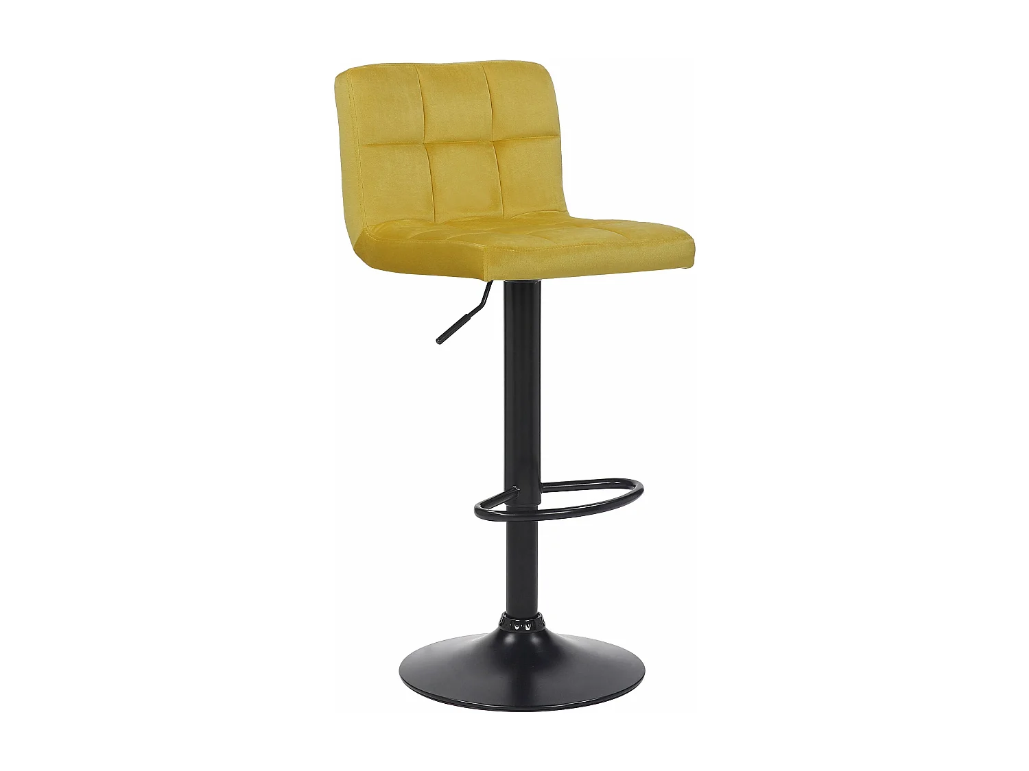 Tabouret de bar en métal jaune 40 x 40 x 85 cm TDB10182
