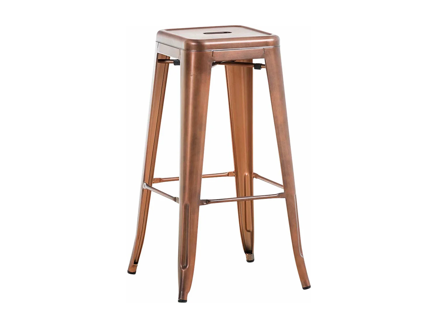 Tabouret de bar chaise métal argentée 43 x 43 x 76 cm TDB10315