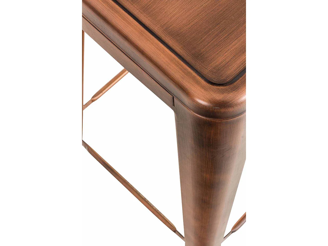 Tabouret de bar chaise métal argentée 43 x 43 x 76 cm TDB10315