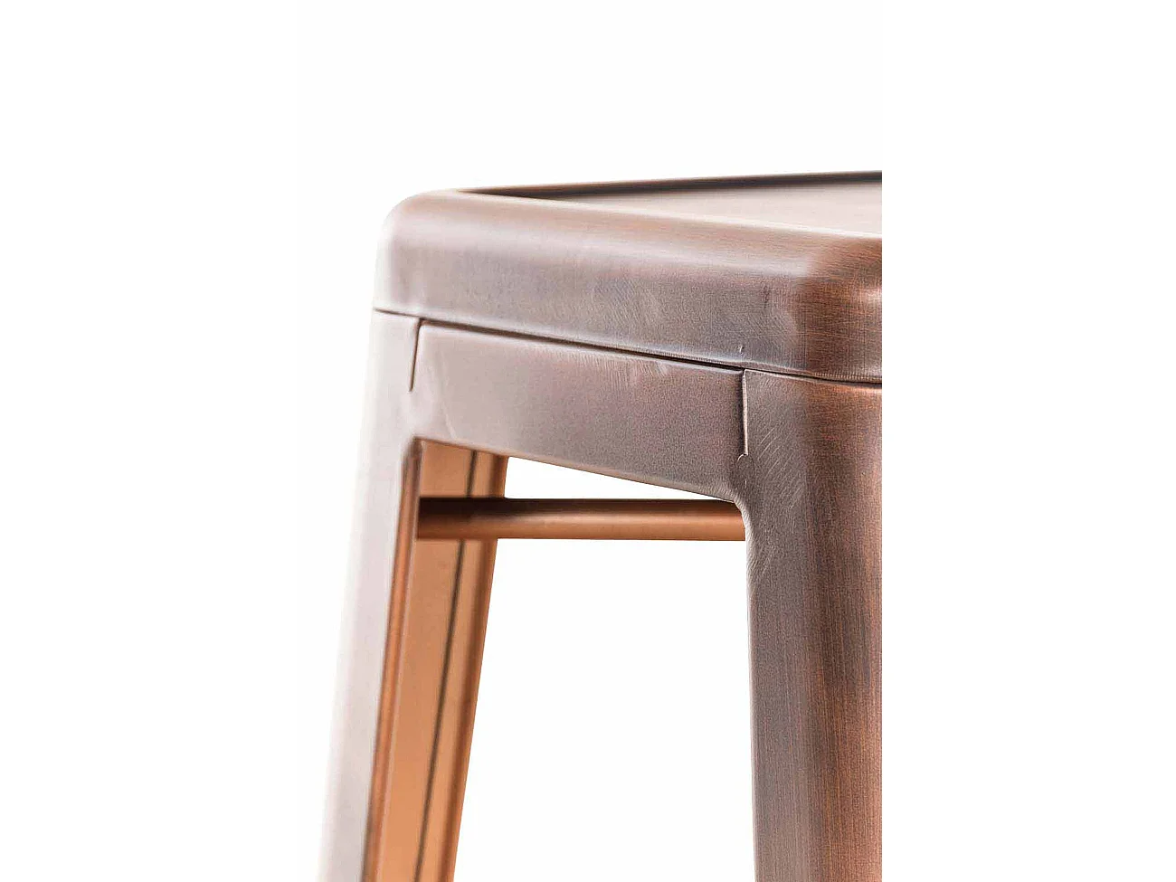 Tabouret de bar chaise métal argentée 43 x 43 x 76 cm TDB10315