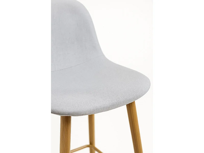 Taburetes Cocina - Taburete Teok Tela - Gris claro