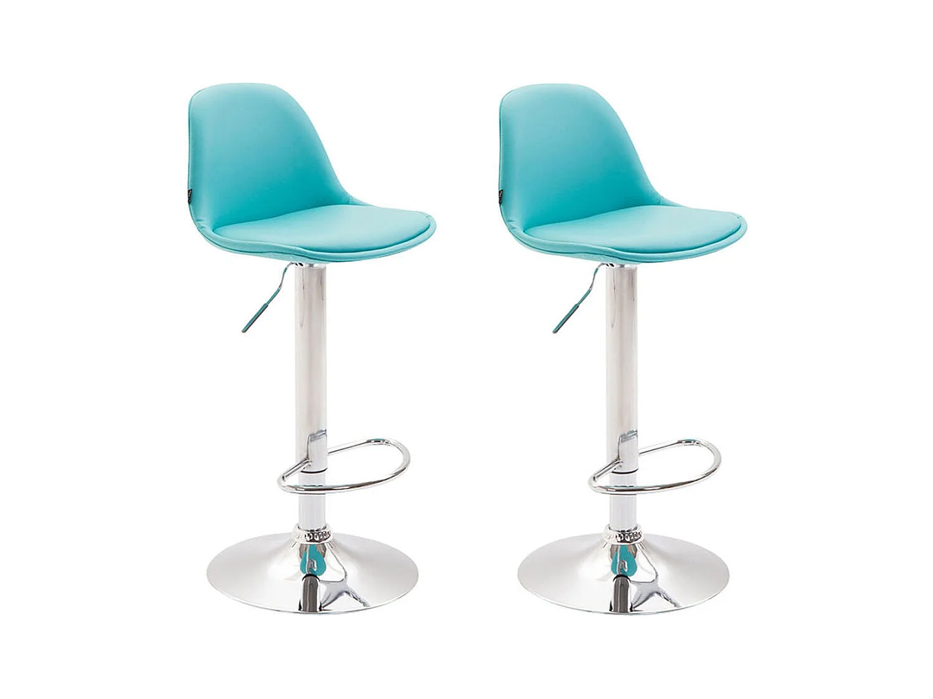 Lot de 2 tabourets métal bleue 39 x 43 x 39 cm 10_0001069