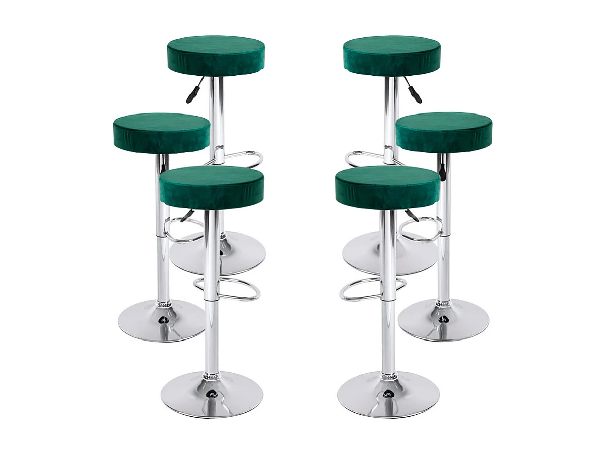 Pack 6 Taburetes Kros Terciopelo - Verde