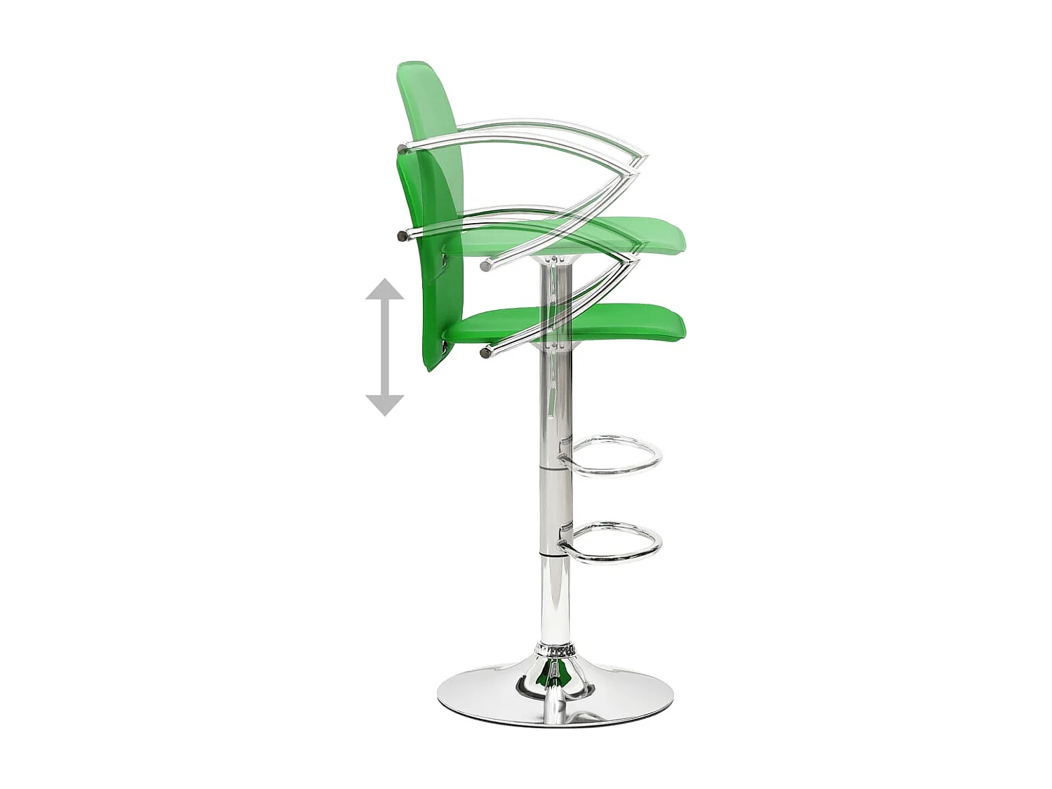Tabourets de bar lot de 2 vert cuir artificiel
