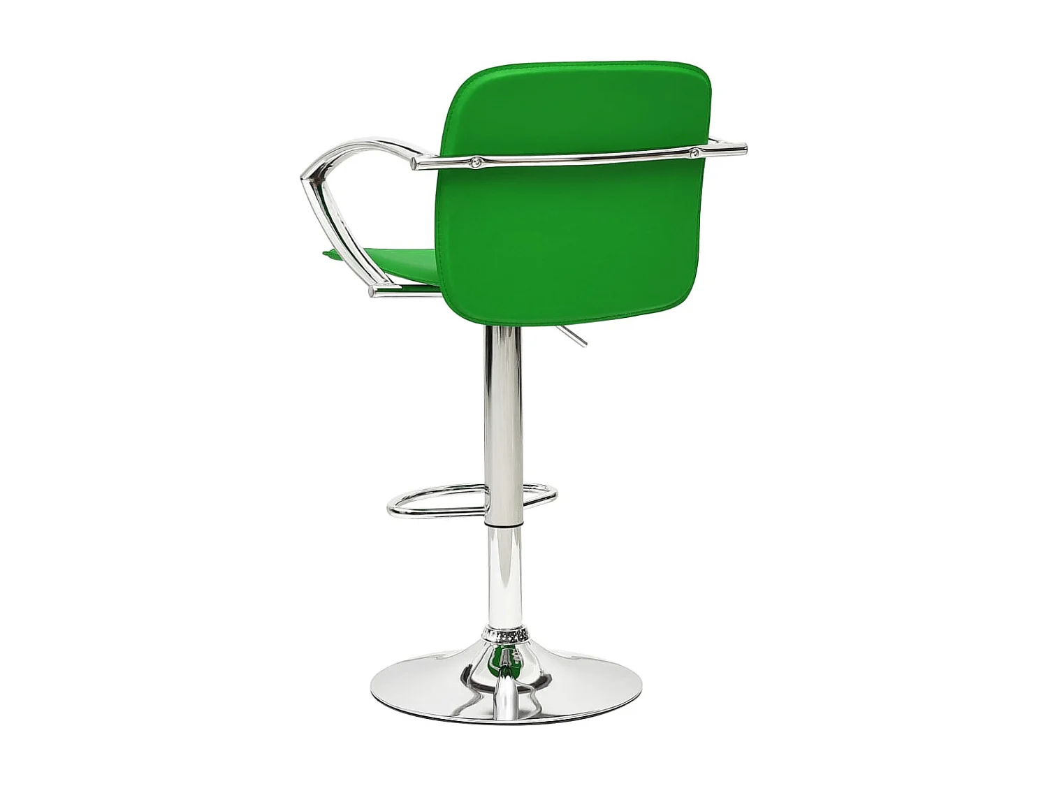 Tabourets de bar lot de 2 vert cuir artificiel