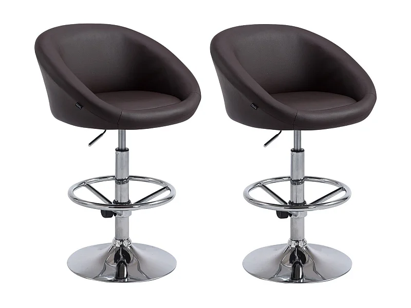 Lot de 2 tabourets marron 55 x 51 x 106 cm TDB10065