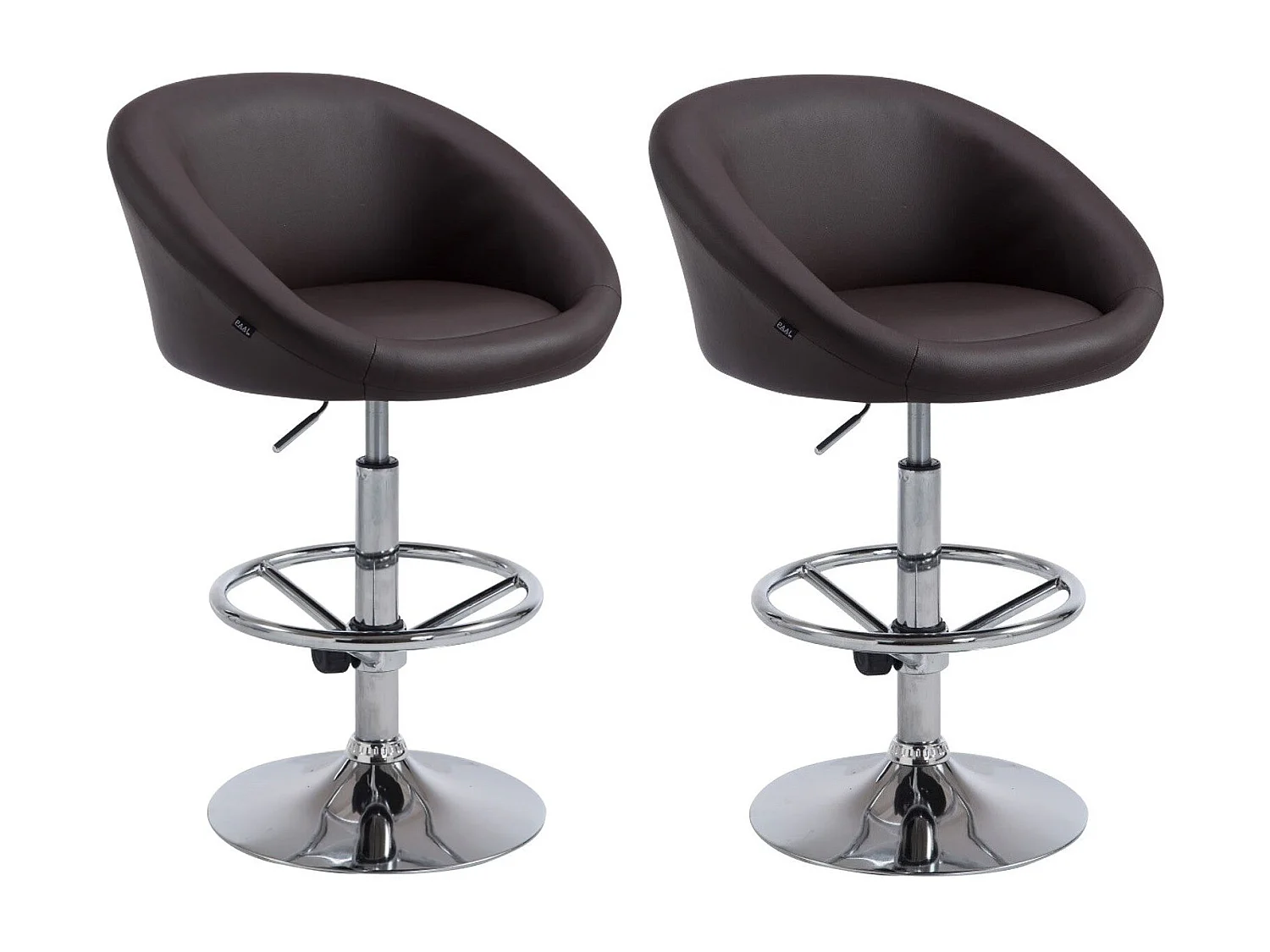 Lot de 2 tabourets marron 55 x 51 x 106 cm TDB10065