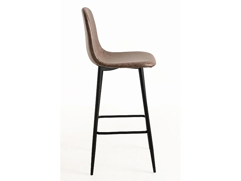 Taburetes Cocina - Taburete Veki Polipiel Vintage - Marrón Chocolate