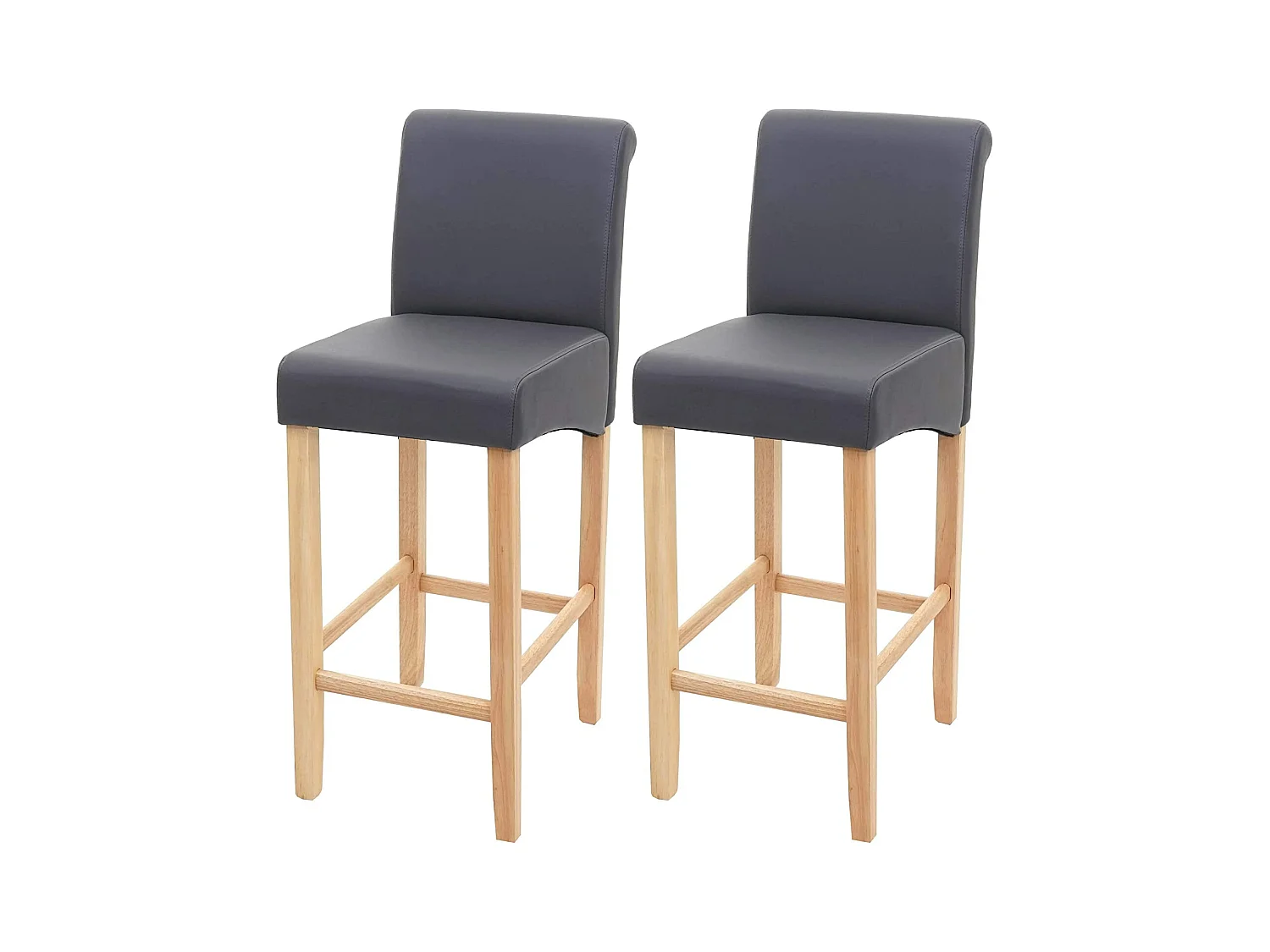 Lot de 2 tabourets grise 39 x 53 x 105 cm TDB04071