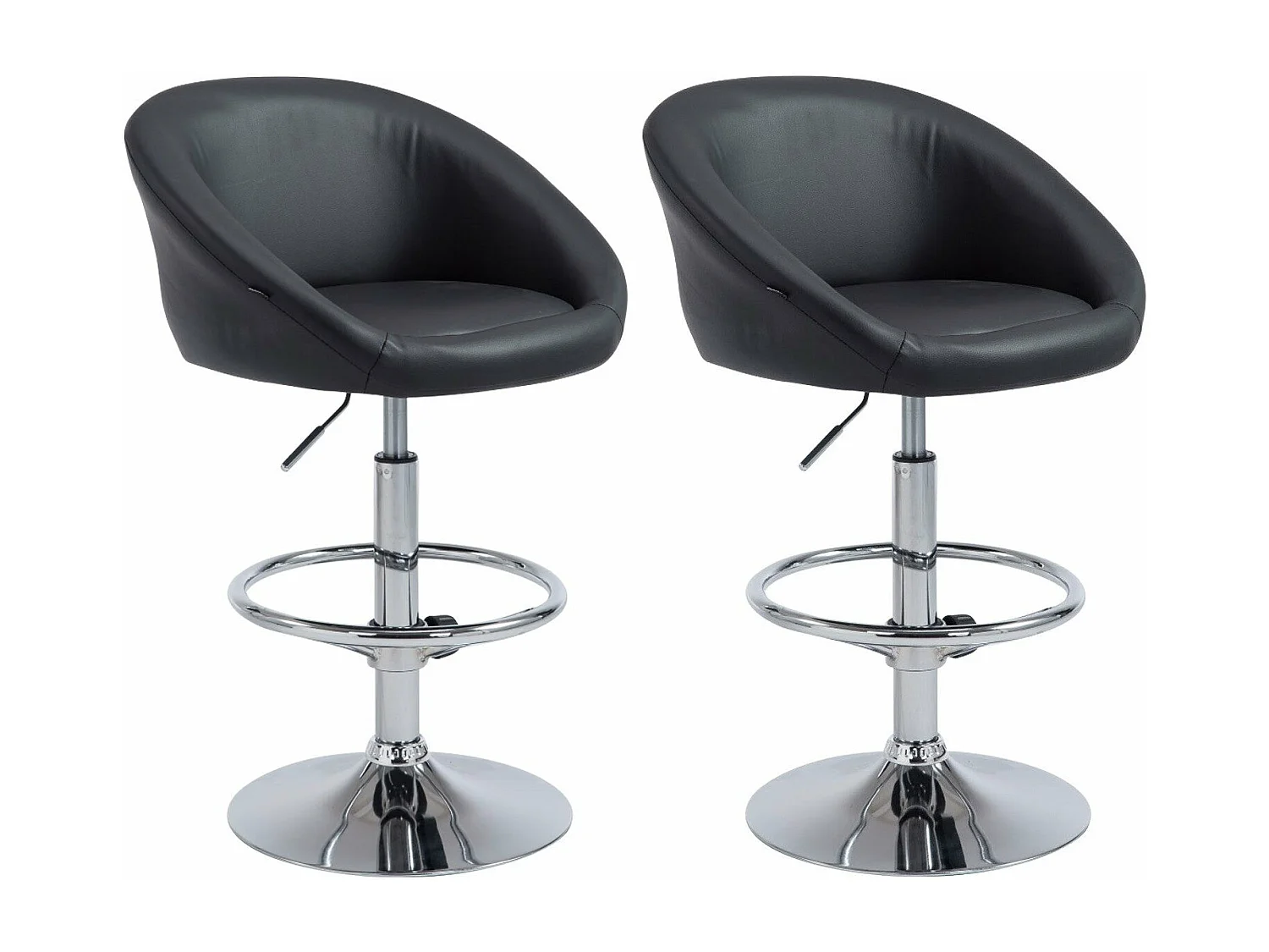 Lot de 2 tabourets noire 55 x 51 x 106 cm TDB10062