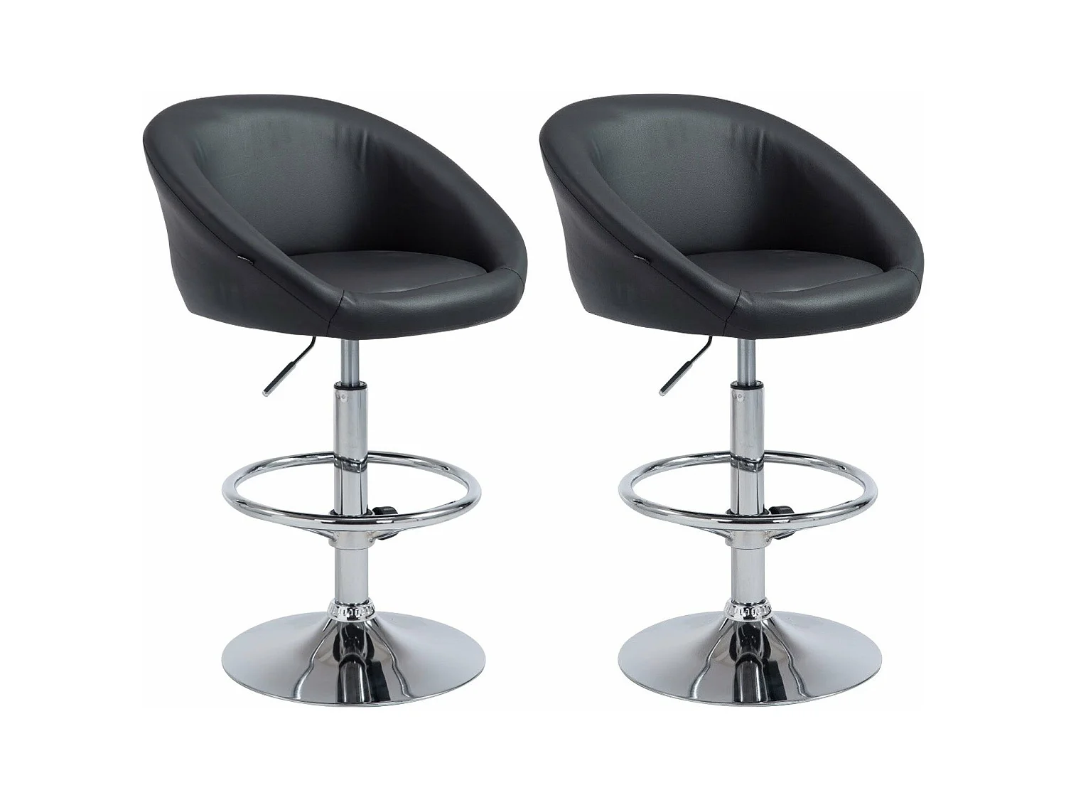 Lot de 2 tabourets noire 55 x 51 x 106 cm TDB10062