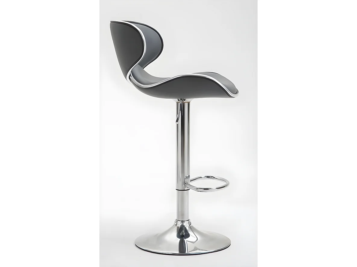 Tabouret de bar chaise métal grise TDB10131