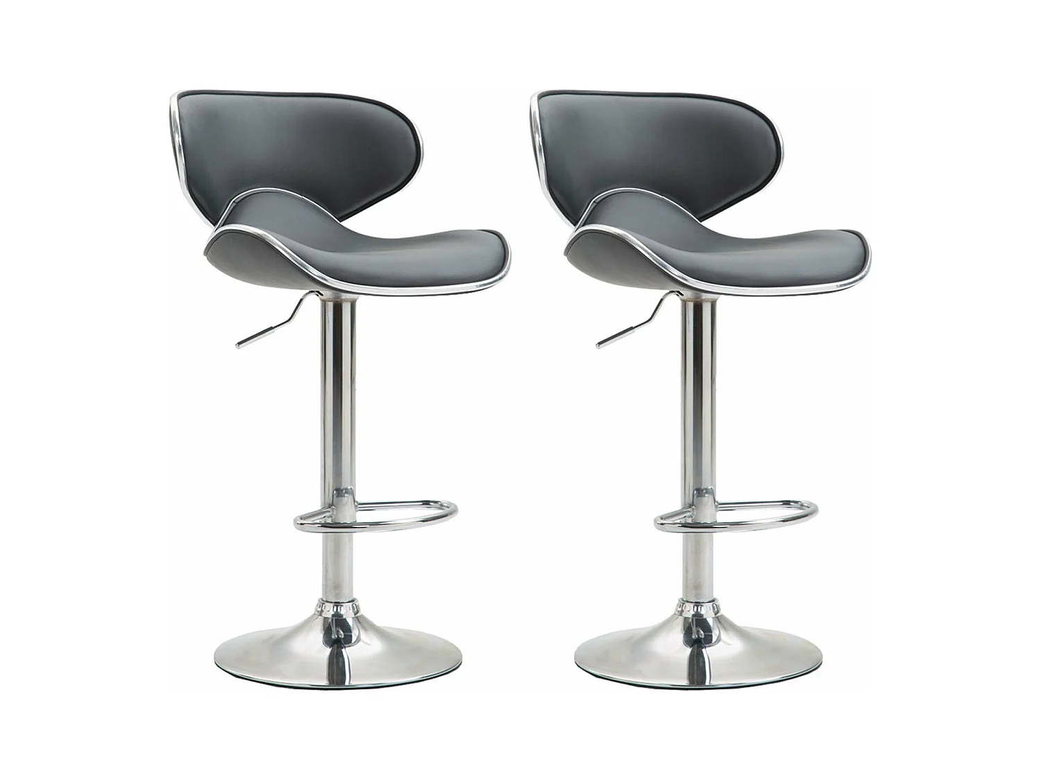 Tabouret de bar chaise métal grise TDB10131