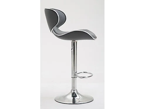 Tabouret de bar chaise métal grise 46 x 49 x 108 cm TDB10131