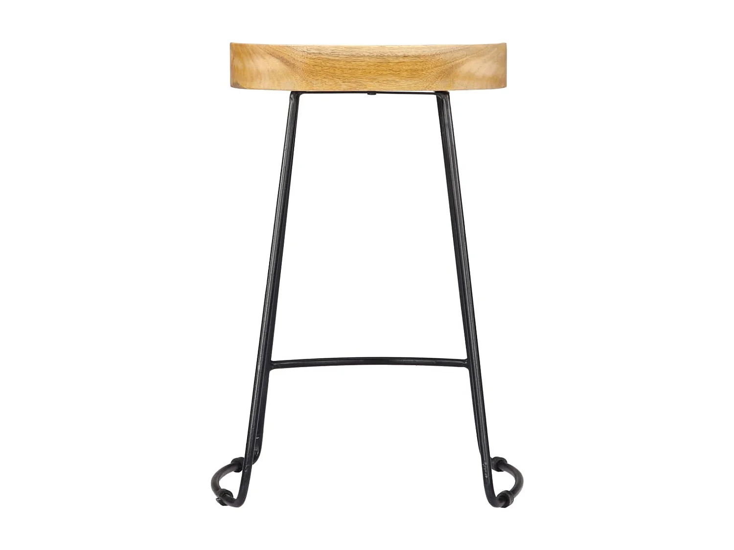 Lot de deux tabourets bois marron 45 x 40 x 62 cm 1202102